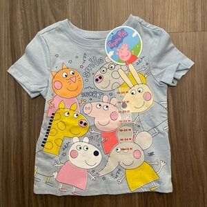 Peppa Pig Blue Short Sleeve Tee for Kids size 18-24M -NWT